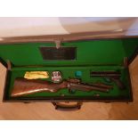 Webley Service Air Rifle and Webley Pistol in Case