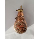 Copper Gunpowder Flask