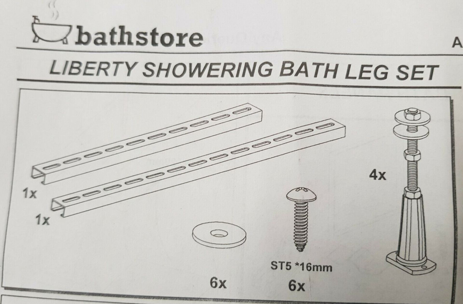 BS133 - 150 x Universal L and P Shaaped Bath Leg Sets RRP £6000 - Image 2 of 4