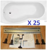 BS100 - 25 x Liberty P Shaped Baths RRP £11875