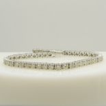 2.00 carat natural diamond-set 18ct white gold line bracelet, boxed