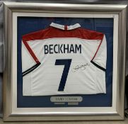 David Beckham signed no 7 England shirt