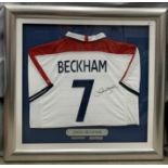 David Beckham signed no 7 England shirt