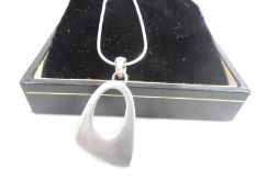 Silver necklace with pendant