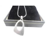 Silver necklace with pendant