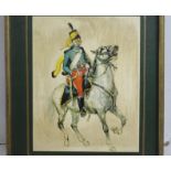 Framed Raised Cavalry Military Print