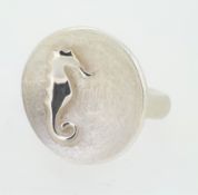 RRP £95 - Seahorse Design Rockpool Sterling Silver (925) Ring