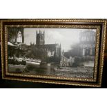 City of Worcester Montage Set in Gilt Frame