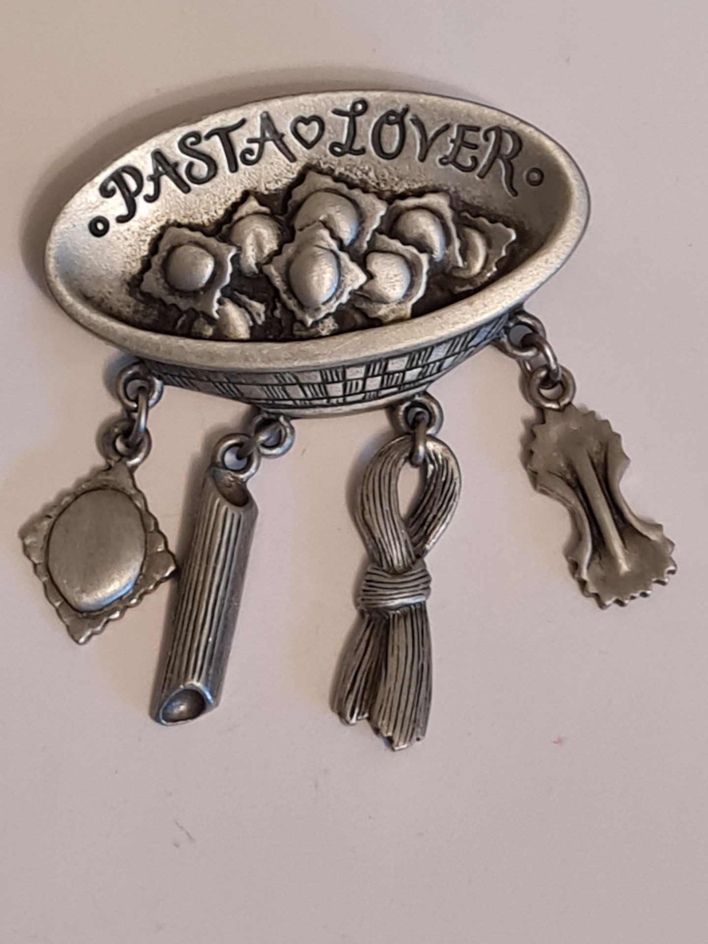 JJ Jonette Pasta Lover Brooch