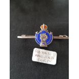 Silver Royal Armoured Corp Enamel Brooch