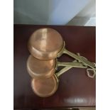 Vintage Copper Pan Set