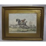 "Hounds in Full Cry" Antique Hunting Print