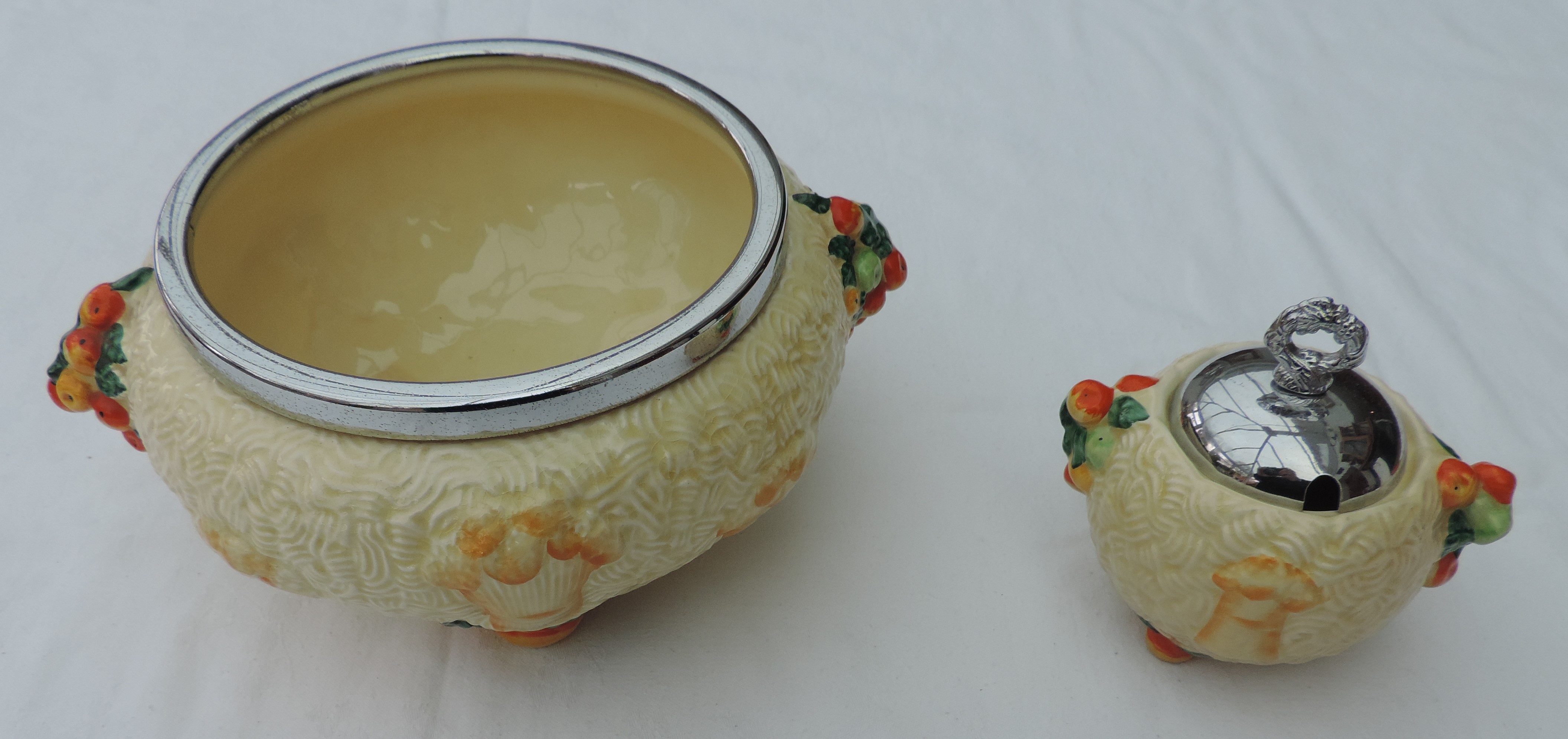 Clarice Cliff Celtic Harvest Salad Bowl and Preserve Pot