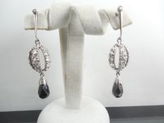 Silver Onyx earrings