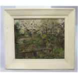 Norcot House Garden by Loveday Oil on Canvas