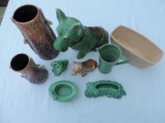 Collection of SylvaC pottery Animal figurines, Bowls and Vases