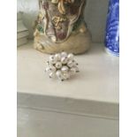 Azuni pearl cluster ring UK size N