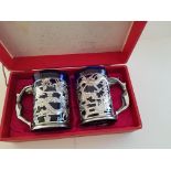 Vintage Japanese Chrome Tankards