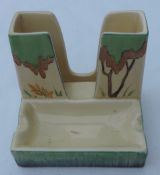 Clarice Cliff Glendale Cigarette Holder, together with 6 Clarice Cliff Plates