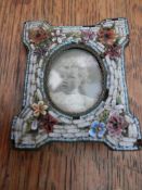 Very small micro mosaic photo frame