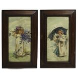 Pair of Victorian Framed Tiles