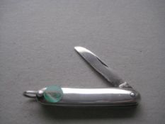 Victorian Silver Hafted Single Bladed Penknife
