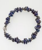 RRP £225 - Titanium Blue Link Bracelet (8.5"/22cm)