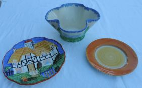 Hancocks Ivory ware Plate and Bowl, with Shelley Harmony Plate