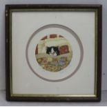 Small Linda Jane Smith Signed Cat in Bed Print