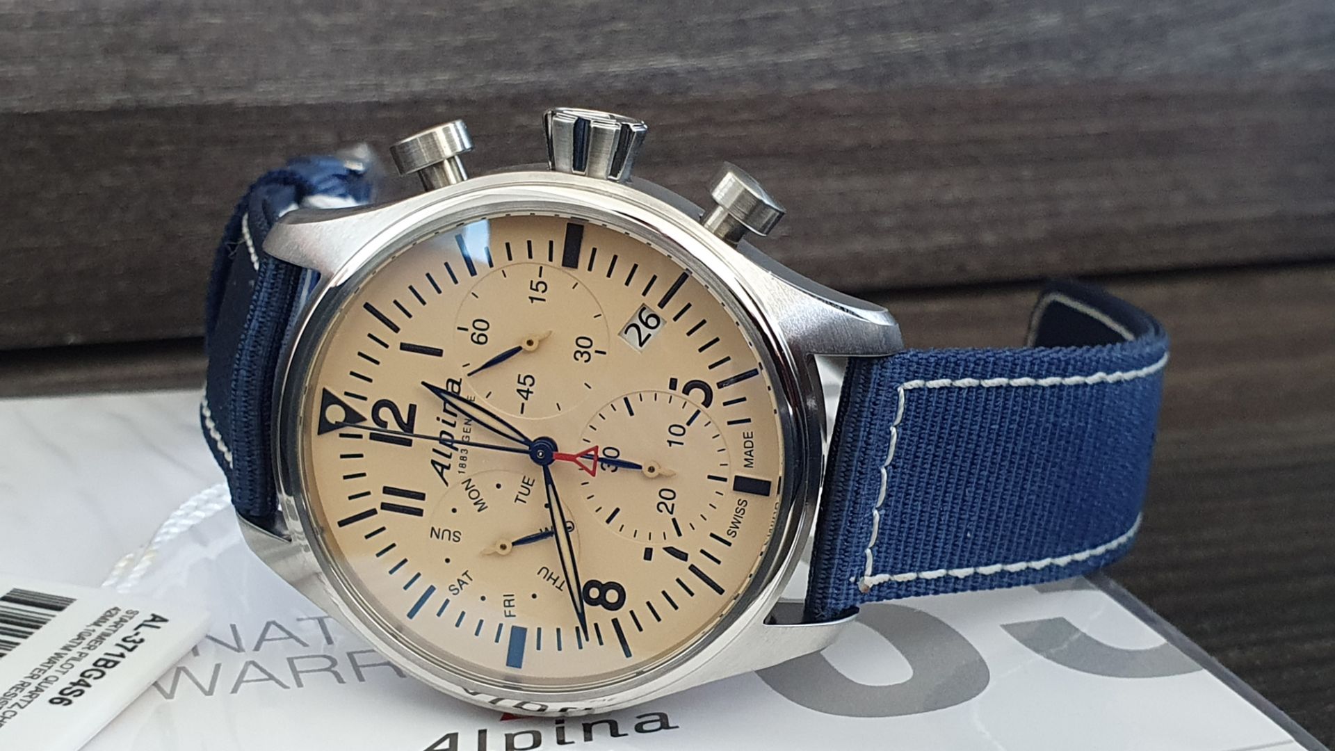 Alpina Chronograph vintage style Dial Quality swiss made - Image 5 of 7