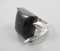 Onyx silver ring.