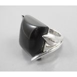 Onyx silver ring.