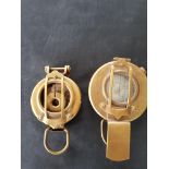 Brass Military Compass and one other