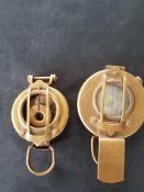 Brass Military Compass and one other