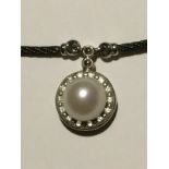 Philippe Charriol Pearl And Diamond Cable Segmented Necklace RRP US$995