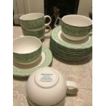 ROYAL DOULTON Tea Set expressions..LINEN LEAF... 8 Cups and Saucers....Brand New