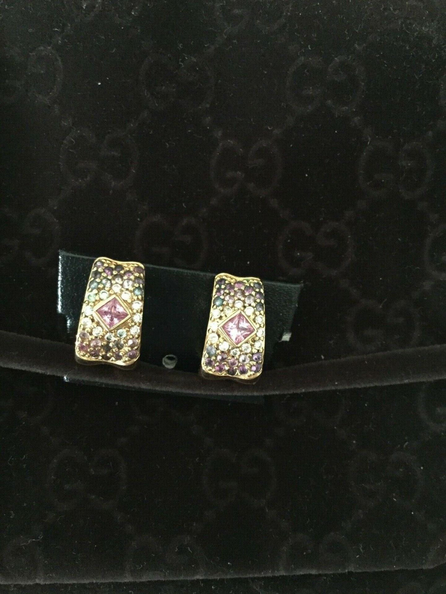 18Ct Gold Diamond And Pink Sapphire Earrings - Image 4 of 9
