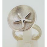 RRP £95 - Starfish Design Rockpool Sterling Silver (925) Handmade Ring
