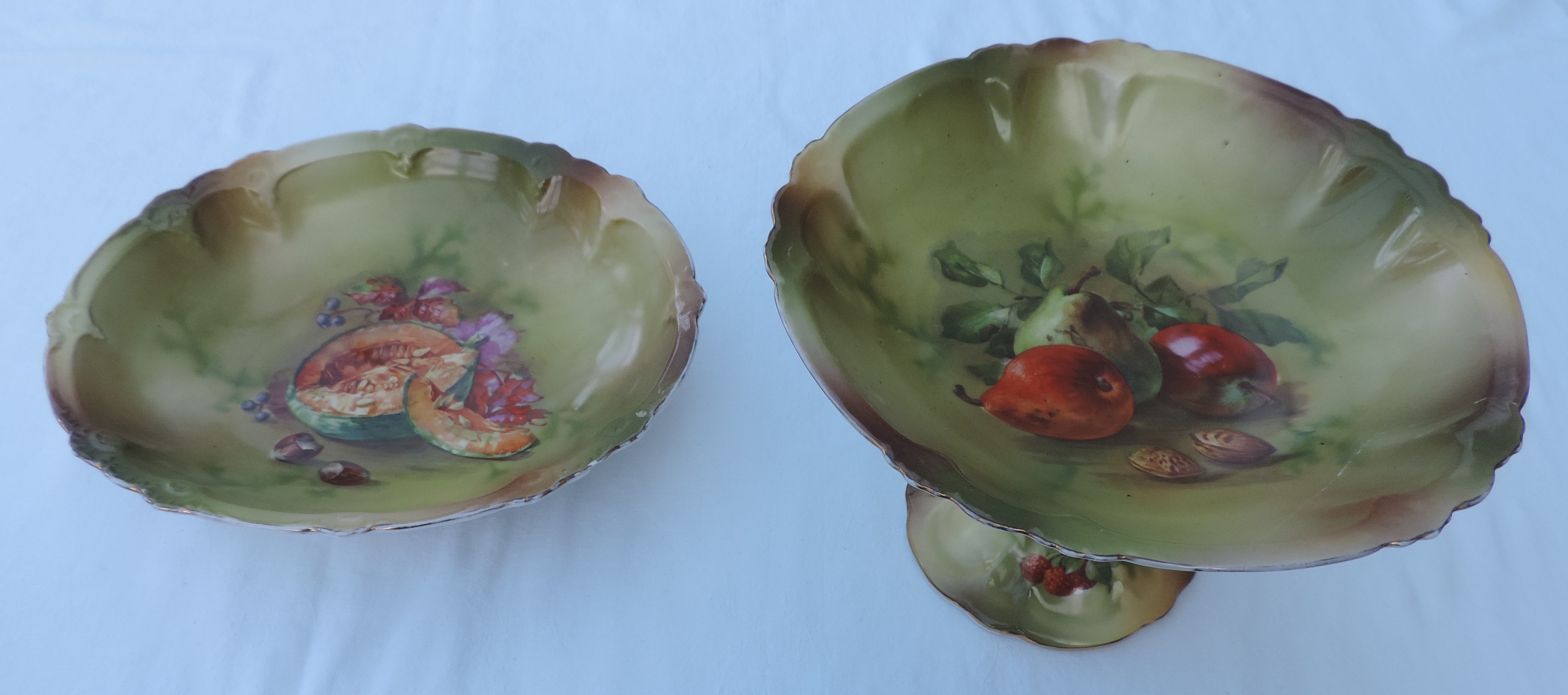 Vintage fruit-themed fruit bowl, plates and oval bowl - Image 2 of 5