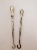 Hallmarked Silver Button Hooks