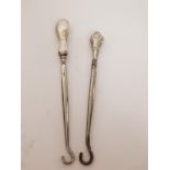 Hallmarked Silver Button Hooks