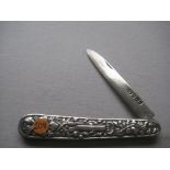 Continental All Silver-Plated Folding Fruit Knife