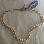 Pompadour Princess Pearls vintage in box pretty clasp necklace