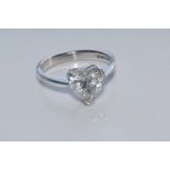 Heart cut diamond ring
