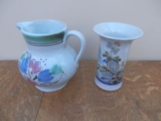 Stoneware vase and jug