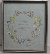 25 Year Anniversary Watercolour 1959 Framed