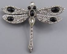 Vintage signed MMA Dragonfly Brooch RHINESTONE DRAGONFLY BROOCH pendant