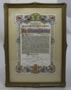 Early 20th c. Original Illumination by Kelsall Framed