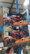 2 X Hot Wheels Monster Trucks RC Bone Shaker