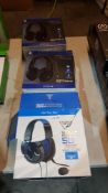 3 Items : 2 X 4Gamers PS4 Pro4-70 Gaming Headset & 1 X Turtle Beach Ear Force Recon 50P Wired Gamin